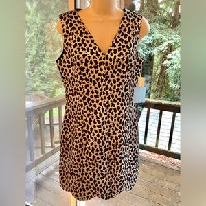NWT - Cynthia Steffe animal print shift in gold/black